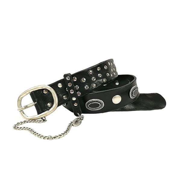 Cintura Donna nera con borchie